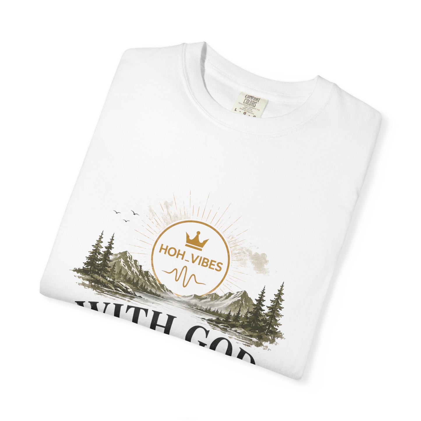 Poetic Minimalist T-Shirt — With God, All Things Are Possible